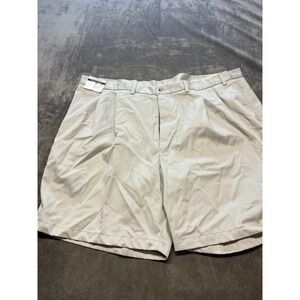 NWT Roundtree & Yorke Mens Classic Fit Pleated Shorts‎  tan Big & Tall Size 48